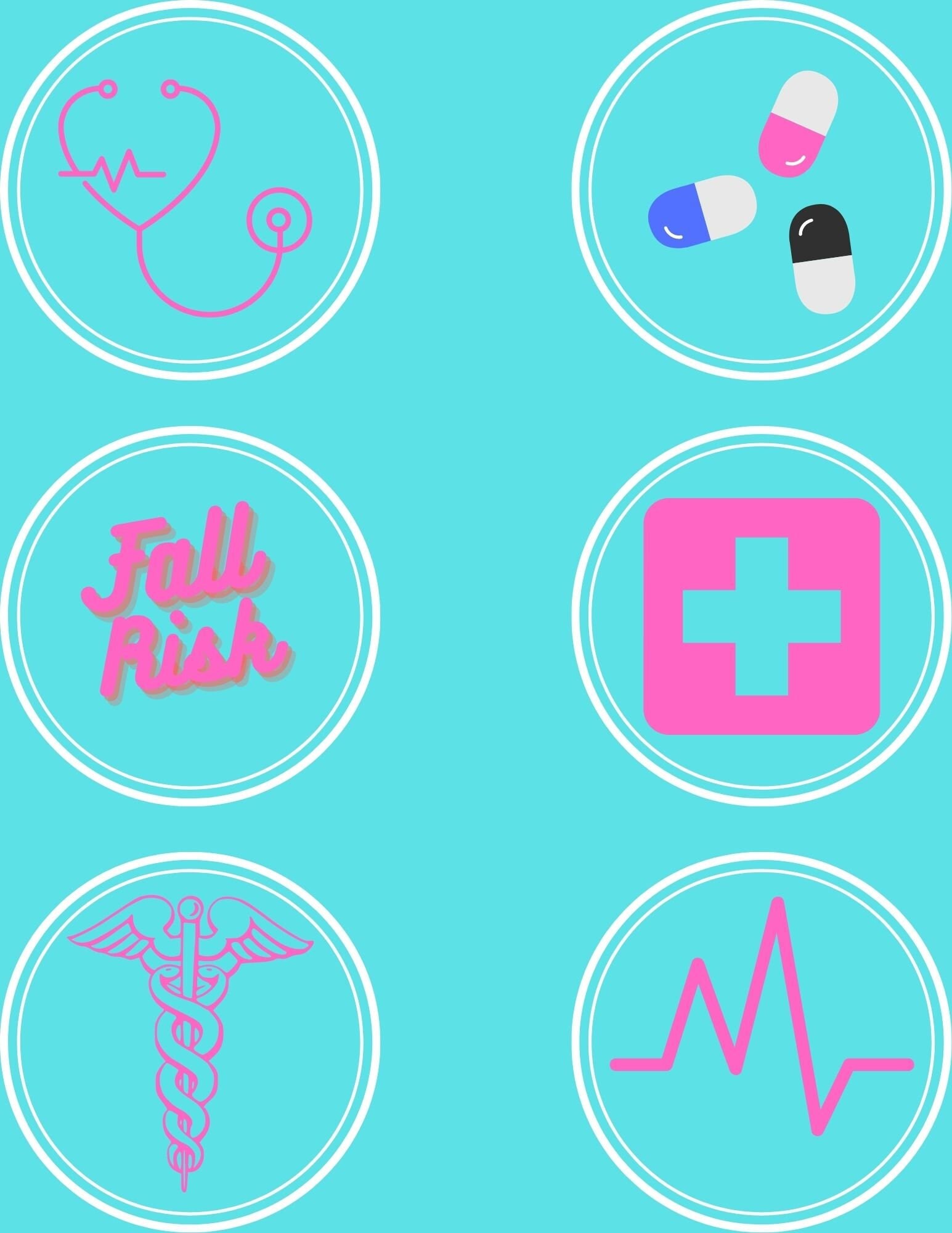 Printable Circle Stickers Printable Nurse Stickers Medical Etsy Ireland