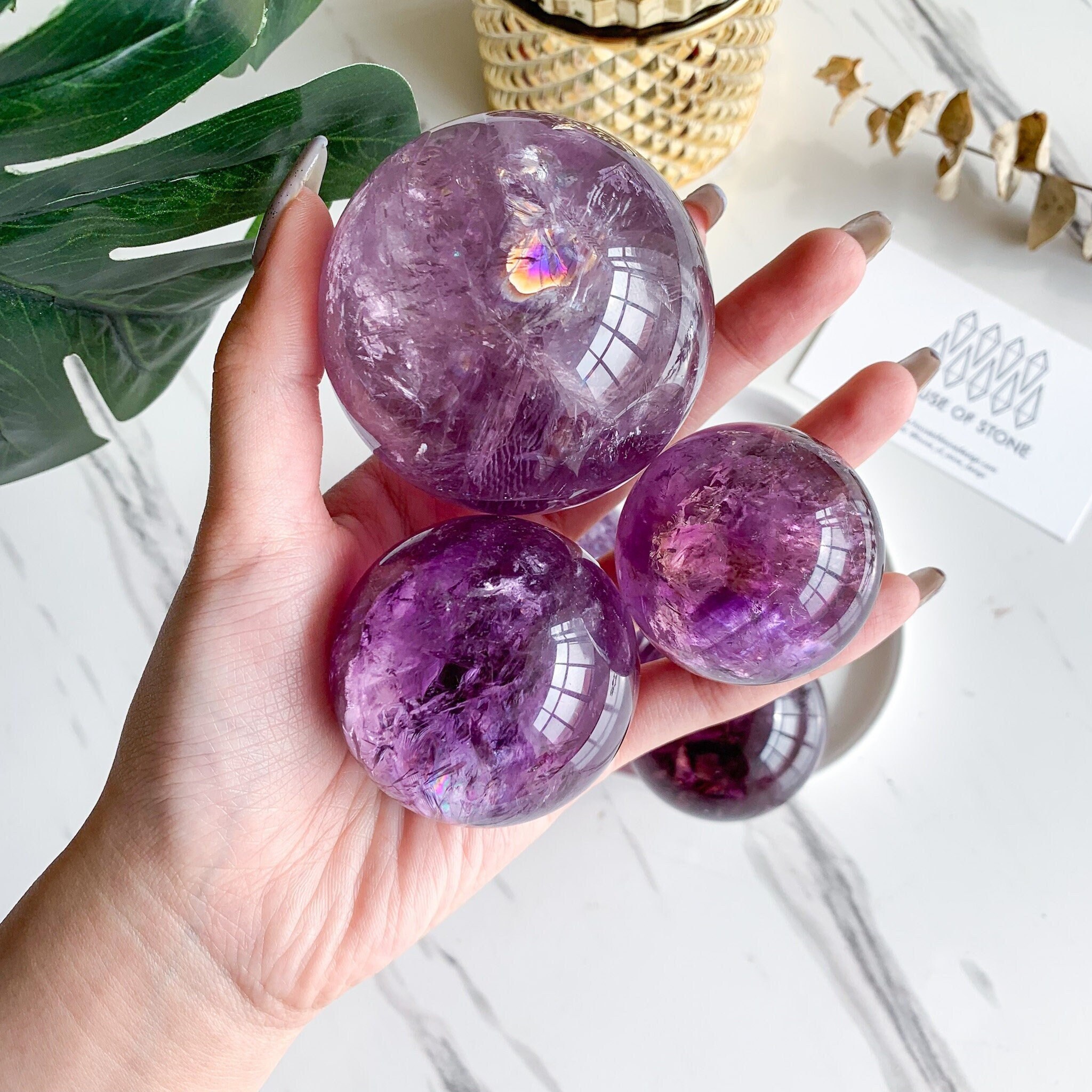 Sphère d'améthyste Naturelle de Haute Qualité/Quartz d'améthyste/Cristal/Sphère Naturelle