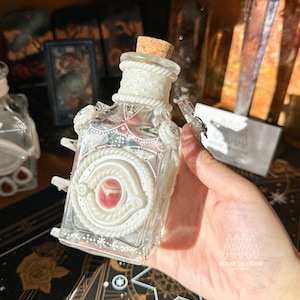Handmade Natural Crystal Spell Jar/Apothecary Spell Jar/Magic Potion Bottle/Witch Apothecary Bottle/Large Wish bottle/Intention bottle