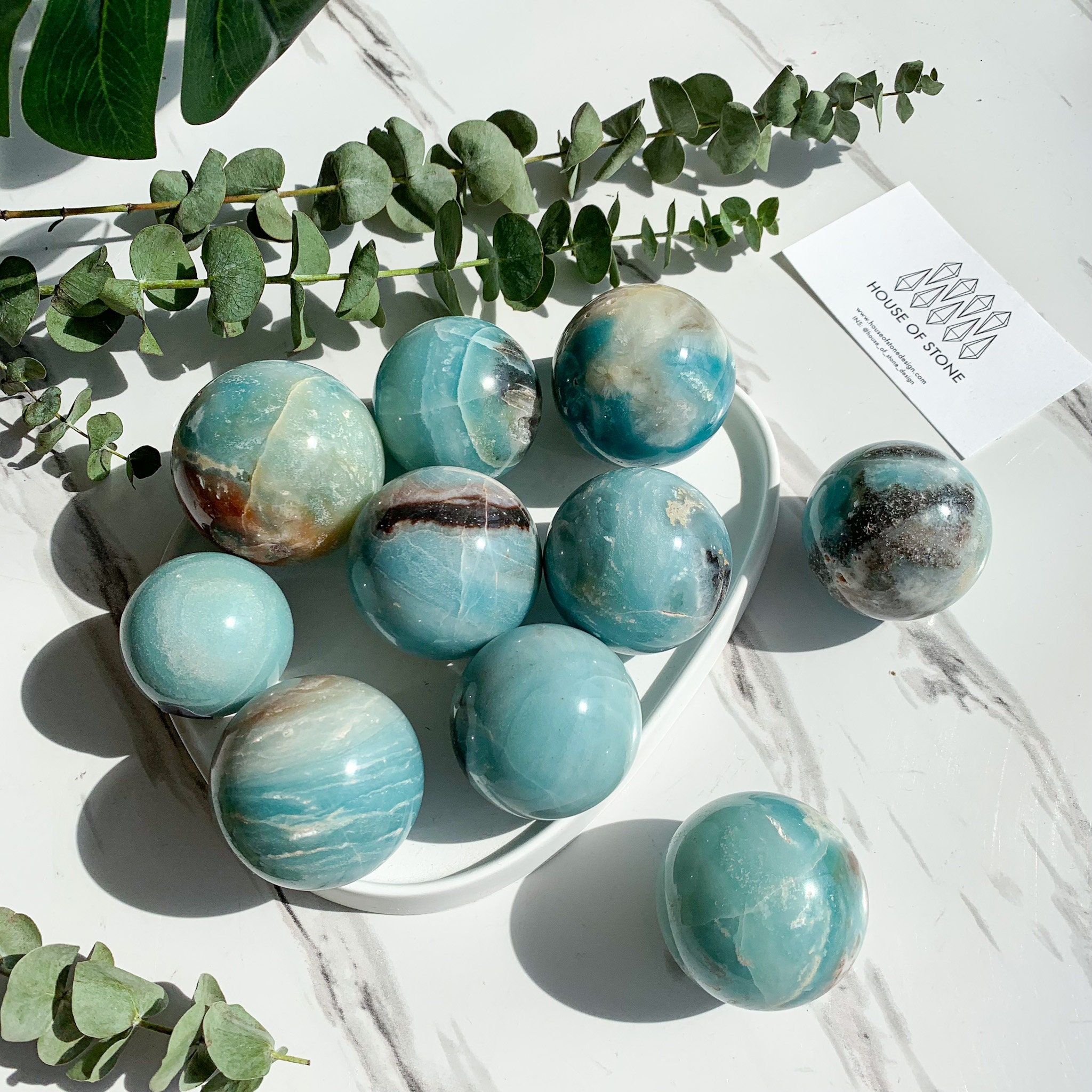 Sphère d'amazonite Chinoise Naturelle/Sphère Bleue Des Caraïbes de Haute Qualité/Sphère Pierres Préc