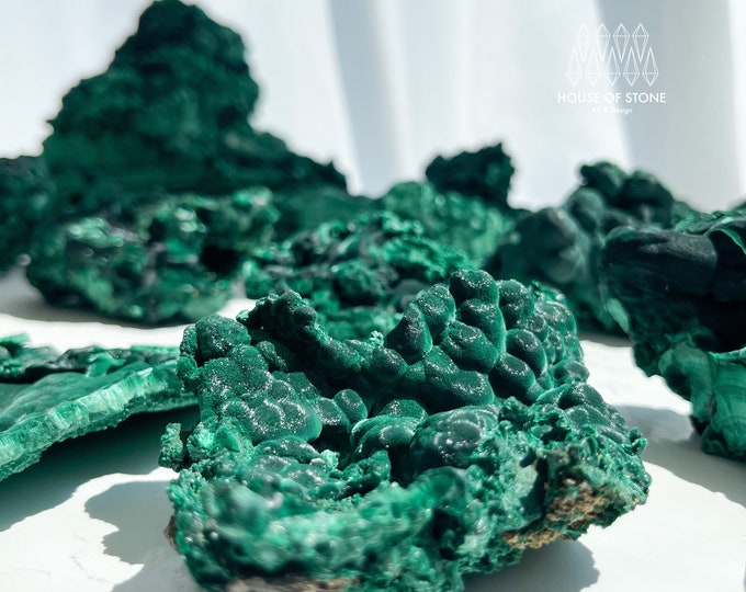 Natural Malachite Specimen/Raw Malachite/Velvet Malachite/Fibrous Velvet Malachite Crystal Specimen/Heart Chakra/Mineral Specimen