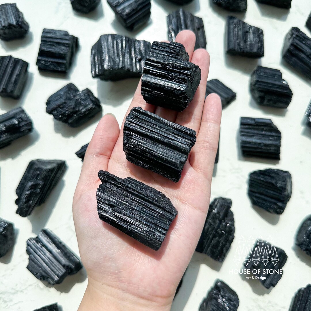 Natural Chunky Black Tourmaline Specimen/raw Black Tourmaline/rough ...