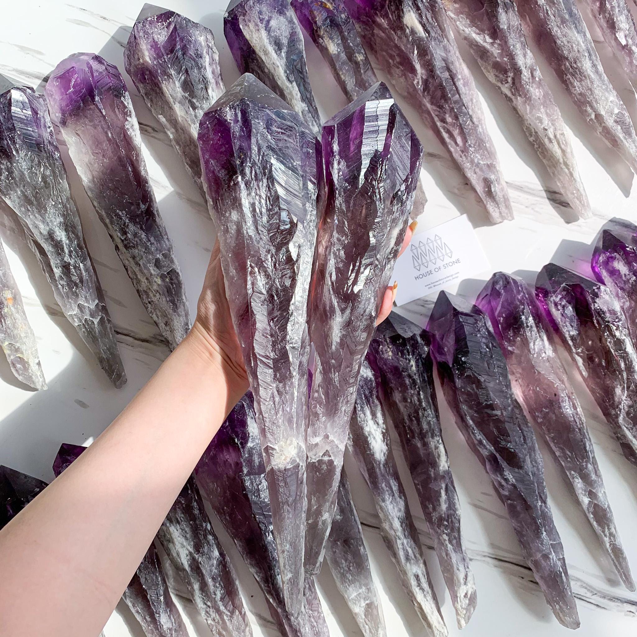 Bacchetta Con Doppio Obelisco Con Punta In Cristallo Di Quarzo - Foto 9