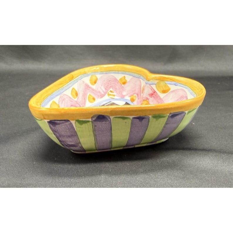 MacKenzie Childs Piccadilly 5" Heart Bowl image 3
