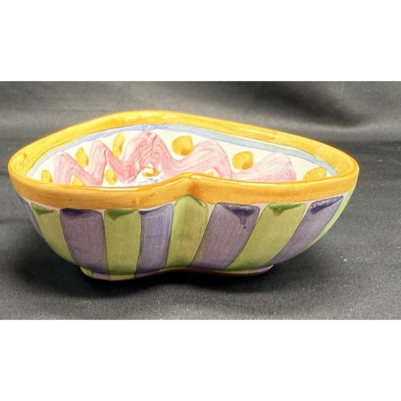 MacKenzie Childs Piccadilly 5" Heart Bowl image 4