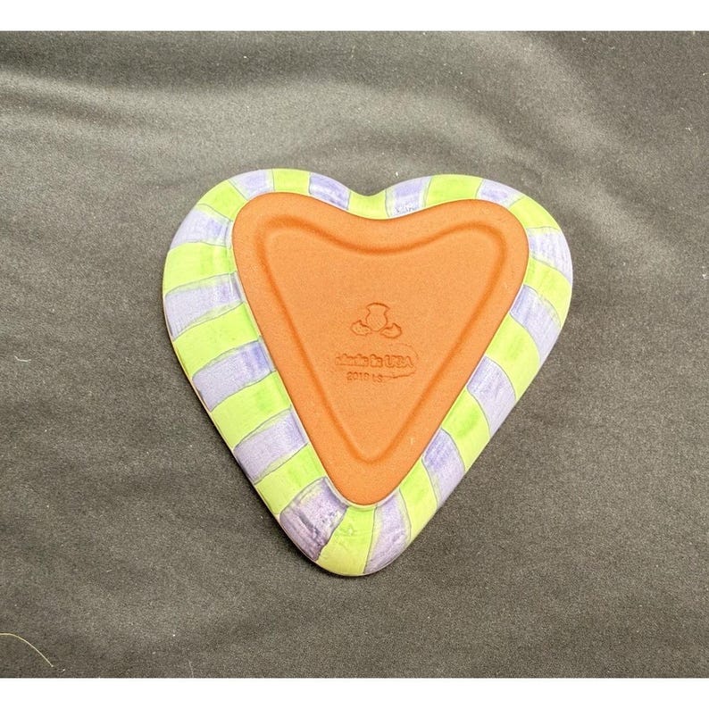 MacKenzie Childs Piccadilly 5" Heart Bowl image 7