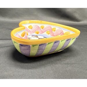 MacKenzie Childs Piccadilly 5" Heart Bowl image 5