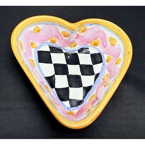 MacKenzie Childs Piccadilly 5" Heart Bowl image 1