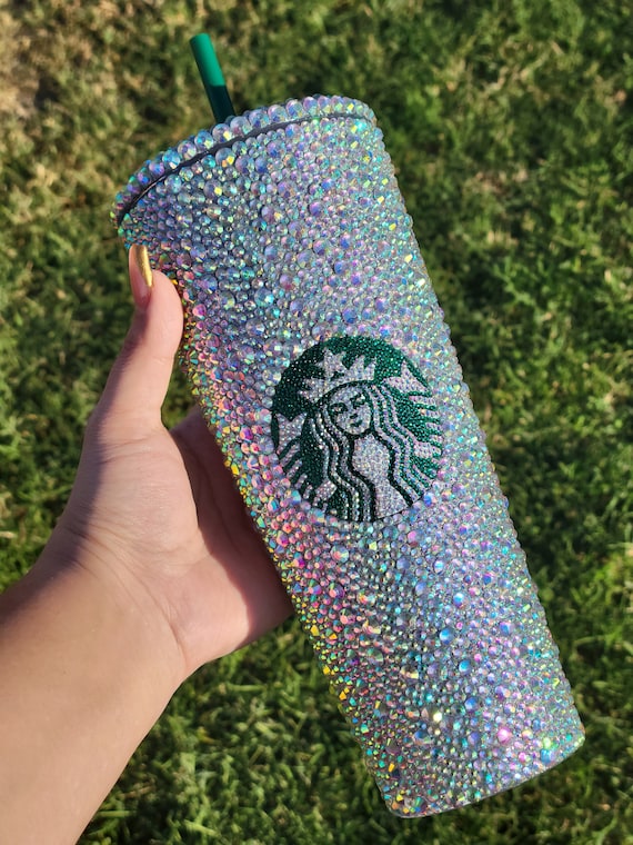 Cristal AB Starbucks Bling Tumbler, Personalized Luxury Cup, Rhinestone  Tumbler, Starbucks Cup, Custom Tumbler With Straw, 24 Ounces Cup 