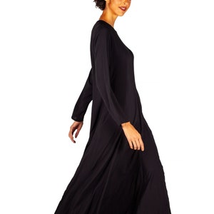 Black maxi long sleeve dress abaya