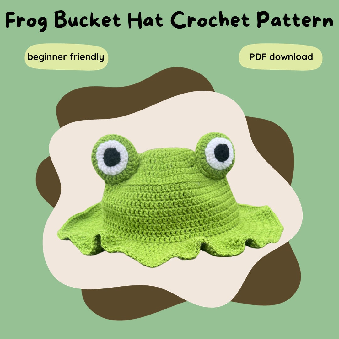 18 Frog Hat Crochet Patterns for Playful Animal Hats, Balaclavas, and Amigurumi Projects 14 Frog Bucket Hat Crochet Pattern for Beginners