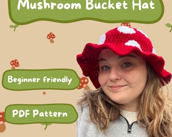 Crochet Mushroom Bucket Hat Pattern PDF