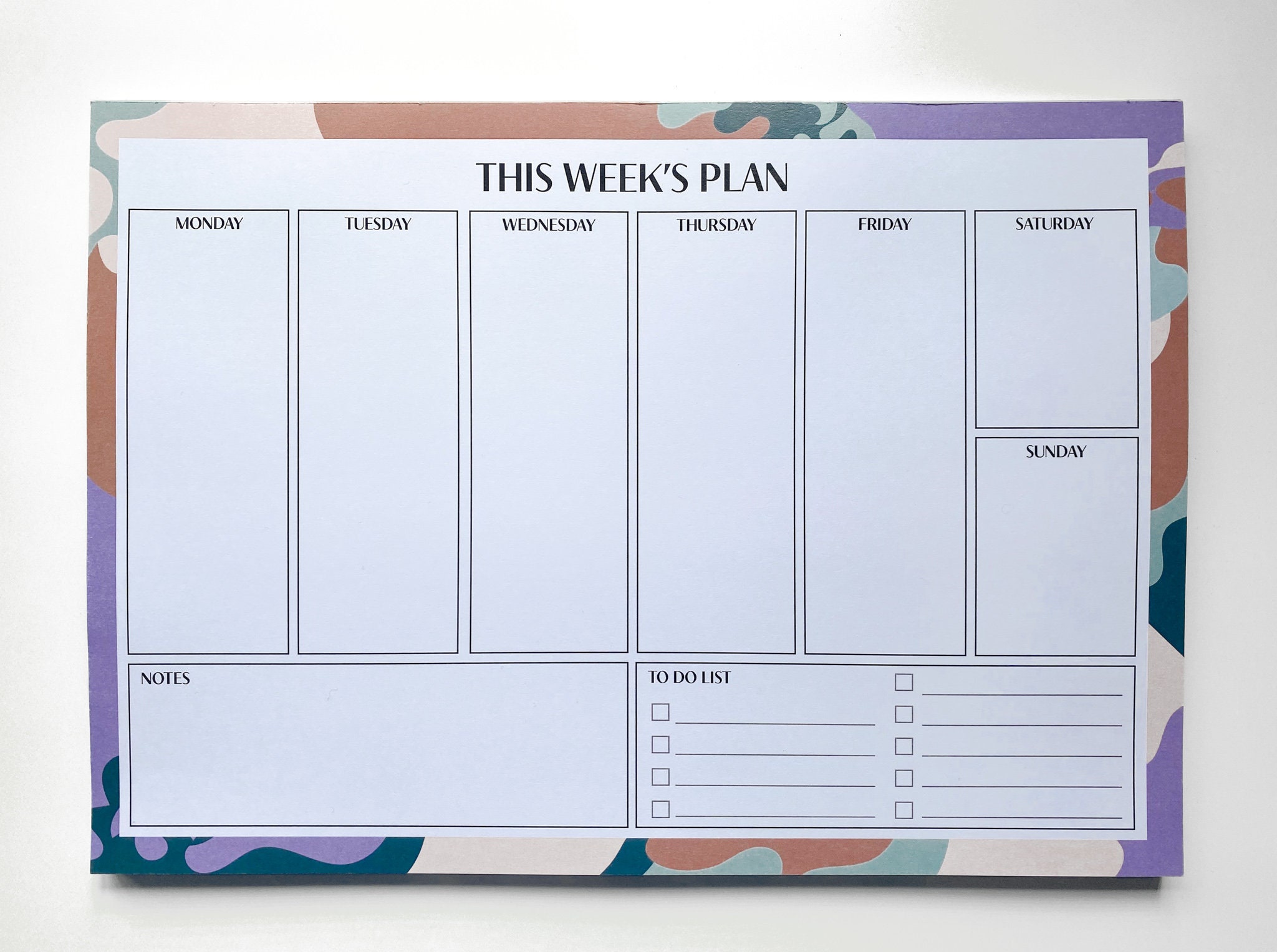 A4 Weekly Planner Pad, Desk Planner, Weekly Notepad, Everyday Notepad