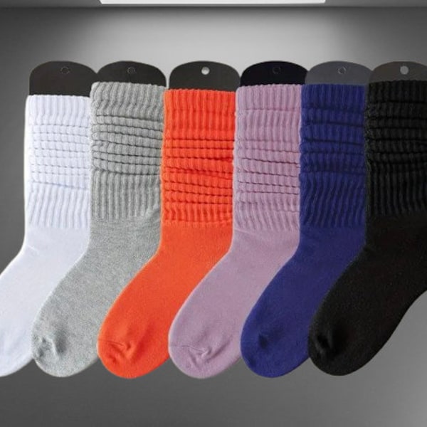 Women Slouch Socks Unisex Cotton Knit Heavy Thick Soft Comfort Warm Cute Fashion Mother's Day Father's day