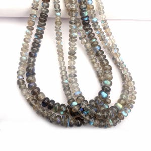 Labradorite Beads, smooth Beads, rondelle Beads, Drilled Beads, Size 7-10 mm 8 inch Strand, natural Beads, For Jewelry Making beads