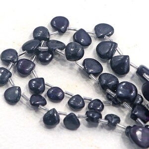 Black Spinel Beads, Natural Spinel Beads, Size 7-13 mm 8 inch Strand, handmade beads, drilled beads, jewelry making beads, gemstone beads