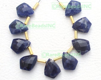 sodalite Beads - drilled beads - Natural sodalite beads - fancy shape Beads - faceted beads - Handmade Beads - size 10X15 mm