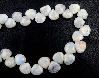 Rainbow Moonstone Beads: 10-14mm Smooth Drilled Gemstone Strand