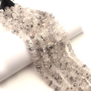 Herkimer diamond beads, faceted beads, natural Herkimer diamond beads, gemstone beads, Size 9-11 MM 8 inch strand, drilled beads,