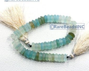 Faceted Chalcedony Wheel Beads: 9mm Gemstone Strand