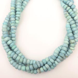 Blue Opal beads, Faceted beads, Rondelle gemstone beads, Size 7-8 MM 8 inch strand, drilled beads, Blue Opal beads, Handmade Beads