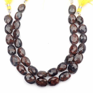 Tiger eye beads, faceted beads, natural Tiger eye beads, Gemstone Beads, 8 inch strand 9X11-10X13 MM, Drilled beads, Oval beads, For Jewelry