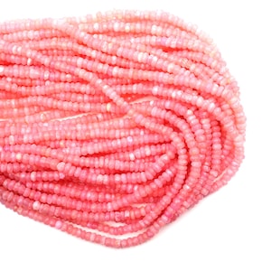 Roze opaalkralen, maat 4-5 MM, 13 inch streng, edelsteenkralen, facetkralen, geboorde kralen, rondelle-kralen, opaalkralen, kralen sieraden maken