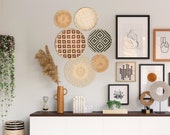 Wall Decor 6 Piece Set Basket Wall Hangings Boho Wall Hanging Rattan Wicker Wall Décor Woven Wall Baskets Farmhouse Wall Décor