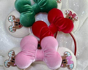 Mouse Embroidered Gingerbread Ears.