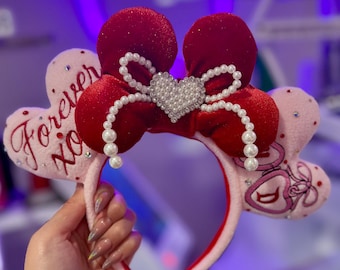 Sweetheart locket Valentine’s Day Embroidered Disney ears .
