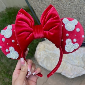 Red velvet mouse ears.