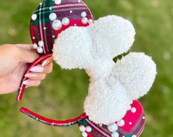 Red Cozy Christmas ears