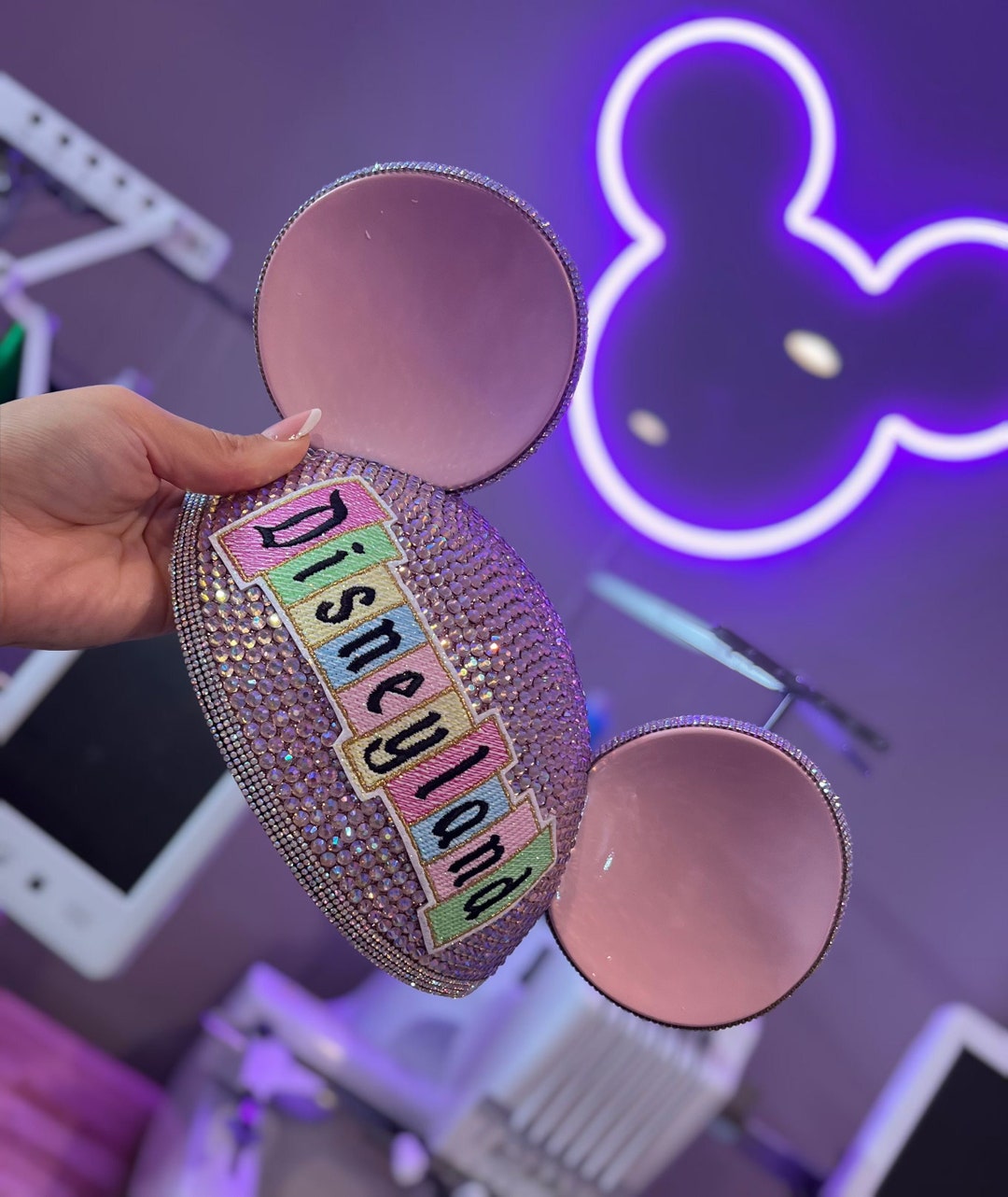 Pink Rhinestone Mouse Hat. - Etsy