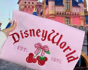 DisneyWorld Embroidered Crewneck Sweatshirt: Sweethearts Nite