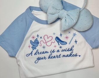 Cinderella embroidered baby tee.