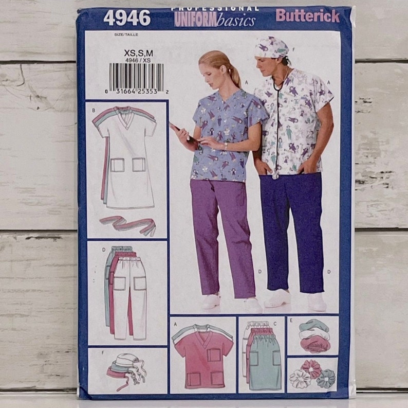 Butterick 4946 Medical Scrubs Sewing Patterns UNCUT Etsy