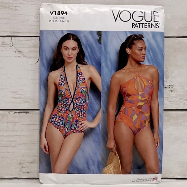 Vogue V1894 Women’s Swimsuit Sewing Patterns UNCUT