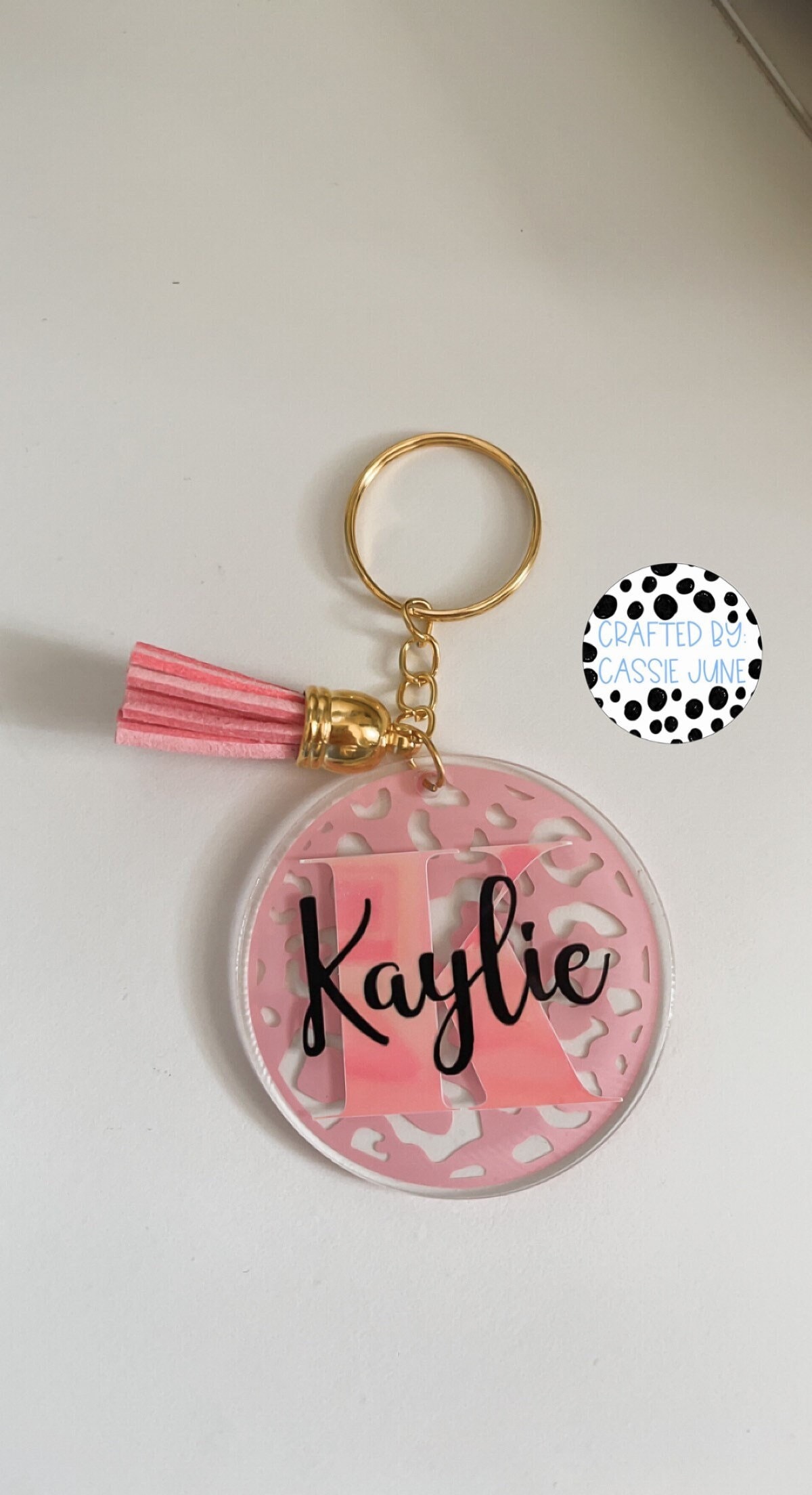 Personalized New Baby Foot Acrylic Keychain, Set of 2