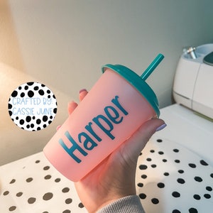 Kids 12oz color changing tumblers! Easter cups- personalized kids cups- cute kids cups-