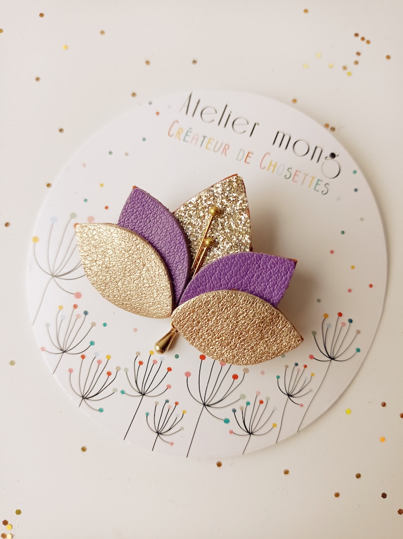 Broche Lotus Violet