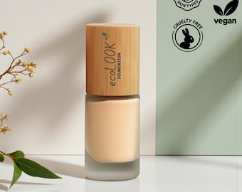 Natural, vegan eco friendly liquid foundation- shade 2 FAIR BEIGE