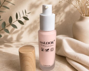 Natural vegan eco friendly liquid foundation- 001 SNOW