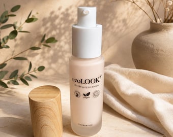 Natural vegan eco friendly liquid foundation- 001 SNOW