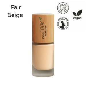 Natural, vegan eco friendly liquid foundation- shade 2 FAIR BEIGE
