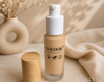 Natural, vegan eco friendly liquid foundation- shade 2 FAIR BEIGE