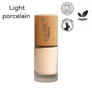 Natural, Vegan, eco-friendly Liquid Foundation- 1 LIGHT PORCELAIN