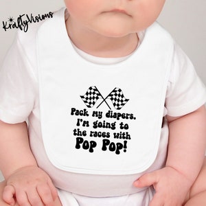 Racing SVG, Racing PNG, Rennfahrer, Opas Kumpel, Schachbrettmuster, Babypartygeschenk, neues Babygeschenk, Babymitteilung, Pop Pop