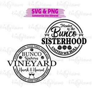 Bunco SVG/PNG Bundle of 2, Girl&#39;s night, Bunco Night