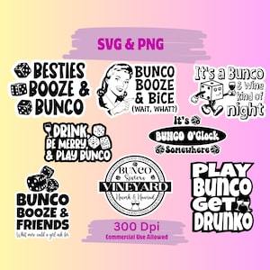 Bunco SVG, Bunco PNG, Bunco Game, Bunco Dice, Bunco Night, Bunco Gift, Bunco Prize, Bunco Group, Bunco Girls, Dice Game, Game Night, Bunco
