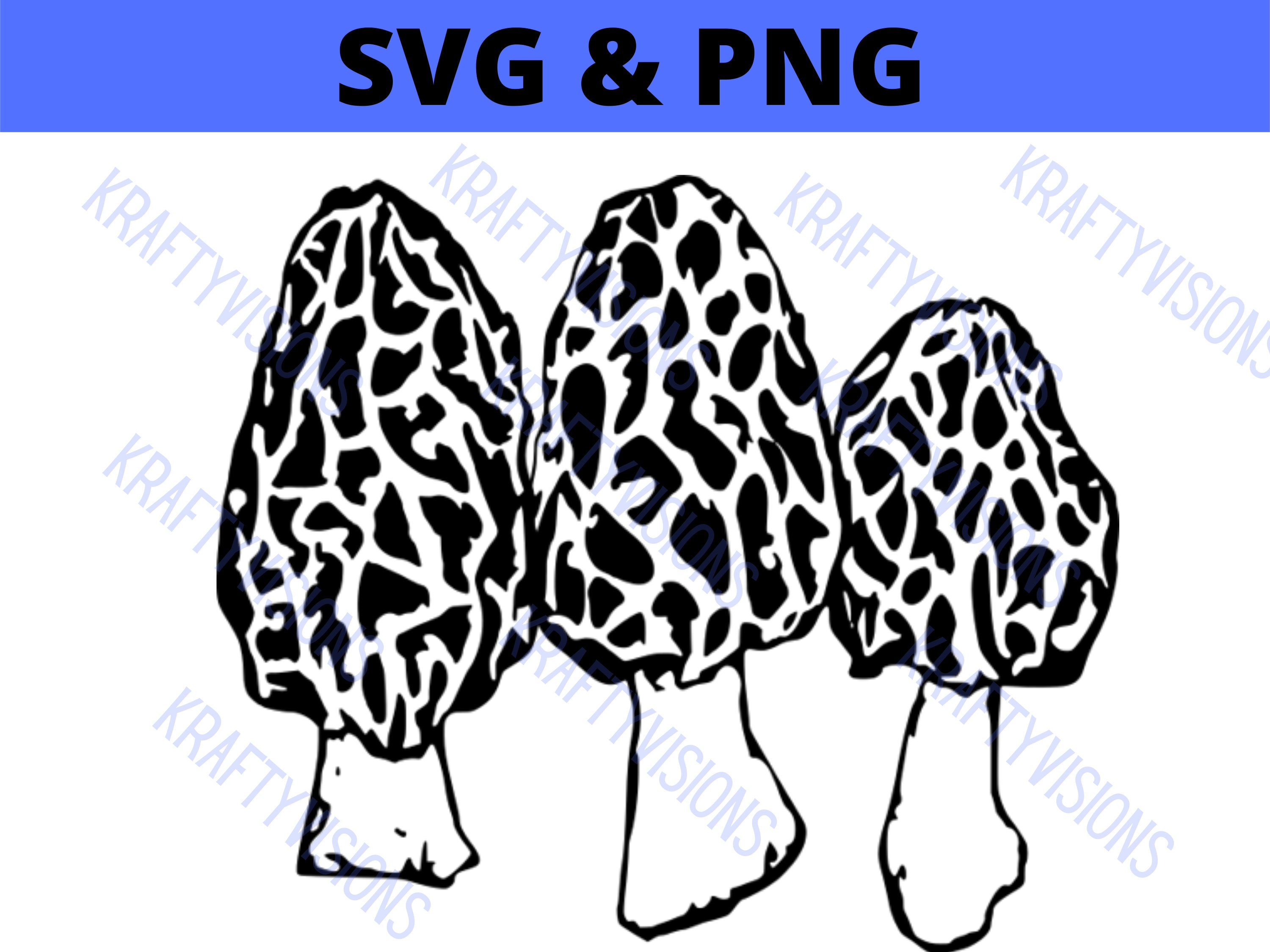 Morel Mushroom SVG - Etsy